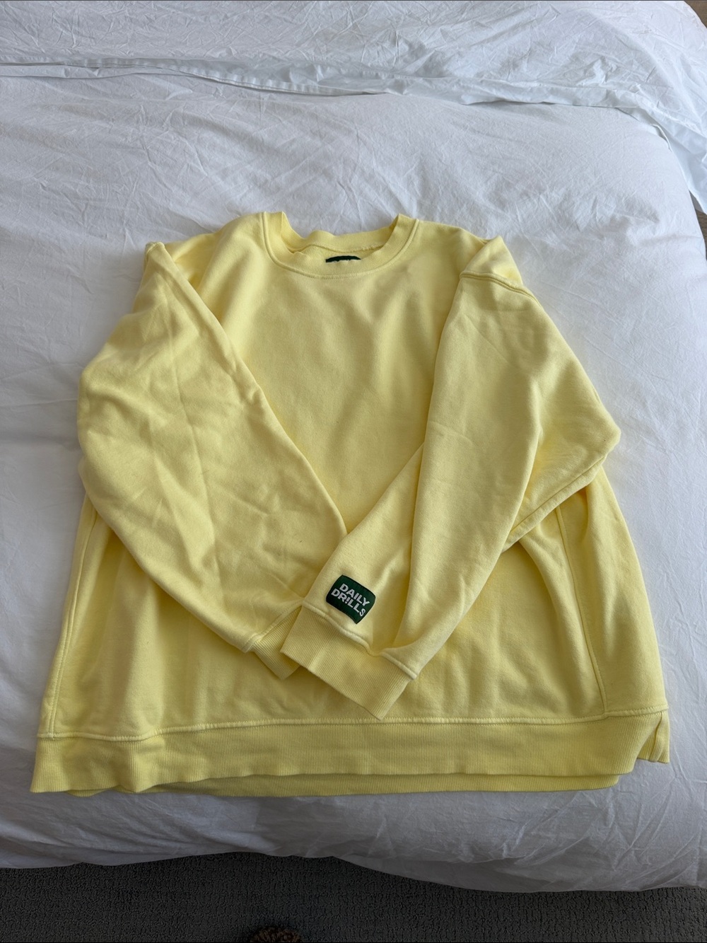 Daily Drills Unisex Oversized Crew- Lemonade